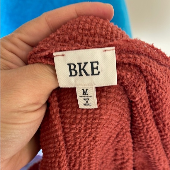 BKE Orange Oversized Short Sleeve Waffle T-Shirt - Picture 4 of 6